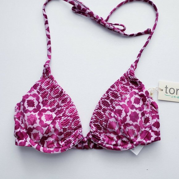 Tori Praver Other - Tori Praver NWT  Eggplant  Triangle Bikini Top S